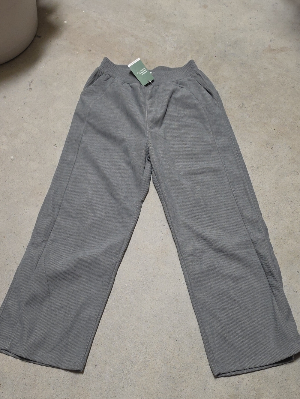 Nwt HALARA Wide Leg Corduroy Pants in Gray #208